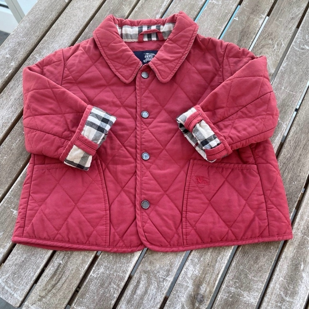 Burberry kid Vest jacket 5T lightly fleeced Burberry red